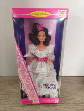 Vintage 1996 Barbie Puerto Rican Dolls Of The World Collection #16754